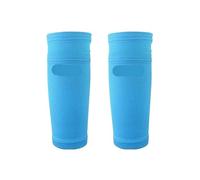 YZDKR 1 Pair Soccer Shin Guard Pad Sports Knee Pads Calf Sleeve Sock Leg Support Football Compression Shin Pads for Adult per Basket, Calcio, Corsa(Blue,M)