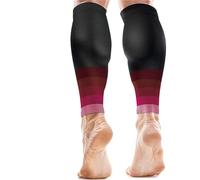 YZDKR 1 Pair Sports Calf Compression Sleeves Calf Support Brace Leg Guards Shin Splint Cycling Running Basketball Football per Basket, Calcio, Corsa(A-Black Red)