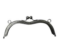 YZDKR 10 Pezzi 19 cm Telaio in Metallo Borsa Fai da Te Chiusura a Bacio for Borsa Maniglia Monete Borsa Accessori Moda per Borsa Fai da Te(Black)