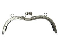 YZDKR 10 Pezzi 19 cm Telaio in Metallo Borsa Fai da Te Chiusura a Bacio for Borsa Maniglia Monete Borsa Accessori Moda per Borsa Fai da Te(Silver)