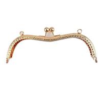 YZDKR 10 Pezzi 19 cm Telaio in Metallo Borsa Fai da Te Chiusura a Bacio for Borsa Maniglia Monete Borsa Accessori Moda per Borsa Fai da Te(Light Gold)