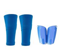 YZDKR A Set Soccer Shin Guard Adults Socks with Pocket Shields Legging Cover Sleeves Protective Gear per Basket, Calcio, Corsa(Blue1 Set,L(Over 14))