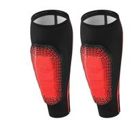 YZDKR Calf Compression Sleeves with Eva Pad for Men & Women - for Basketball Running Football per Basket, Calcio, Corsa(Black Red-2Pcs,XXL)