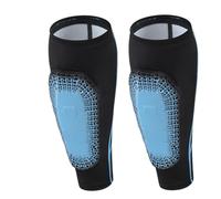 YZDKR Calf Compression Sleeves with Eva Pad for Men & Women - for Basketball Running Football per Basket, Calcio, Corsa(Black Blue-2Pcs,XXL)