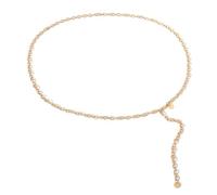 YZDKR Cintura con catena in metallo for abiti da donna alla moda per le donne(1pc gold)