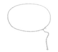 YZDKR Cintura con catena in metallo for abiti da donna alla moda per le donne(1pc sliver)
