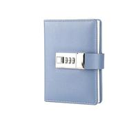 YZDKR Diario con codice lucchetto PU Blocco note Agenda Planner Fatto a mano Libro di resoconto Giornale Quaderno viaggio per l'organizzazione quotidiana personale(Deep blue)