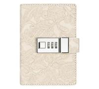 YZDKR Diario Libro Combinazione Lucchetto Planner Quaderno for Studenti Adulti Segreto Giornale con Codice per l'organizzazione quotidiana personale(Beige)