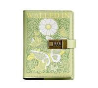 YZDKR Diario vintage in similpelle B6 con lucchetto, 224 pagine, diario protetto da password, organizer multifunzionale, cancelleria per l'organizzazione quotidiana personale(Color 1)