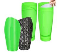 YZDKR Soccer Shin Guards for Adults Shin Guards with Sleeves, Lightweight, Protective Soccer Equipment per Basket, Calcio, Corsa(Green,S)