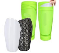 YZDKR Soccer Shin Guards for Adults Shin Guards with Sleeves, Lightweight, Protective Soccer Equipment per Basket, Calcio, Corsa(Bright Green,XL)