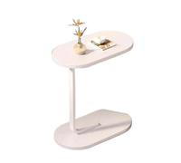 YZDKR Tavolino laterale a forma di C for soggiorno Mini moderno tavolino angolare da caffè Tavolini laterali for divano casa Mobili for camera letto per soggiorno e ufficio(White)