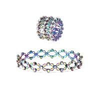 Yzdysg Anelli, alla moda estensibile Twist pieghevole 2 in 1 braccialetto retrattile per anelli telescopici creativi braccialetto ebreo, As shown, Rame