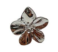 Yzdysg Anelli, eleganti anelli regolabili a forma di foglia con perle finte e strass, accessorio portatile per donne alla moda, Inner circle diameter: 1.5cm, Metallo