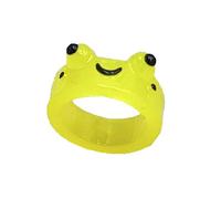 Yzdysg Anelli, Rana Resina Colorato Romanzo Divertente Animale Cartoon Finger Anelli Estetici per Ragazze, As shown, Resina