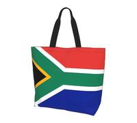 YzgWjBhd Borsa larga da donna, con bandiera del Sud Africa, grande, per la spesa, divertente, leggera, per tutti i giorni