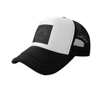 YzgWjBhd Cappello da camionista per donne e uomini, con stampa misteriosa cosmica con buchi neri in rete traspirante, divertente berretto da baseball, Nero, taglia unica