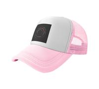 YzgWjBhd Cappello da camionista per donne e uomini, con stampa misteriosa cosmica con buchi neri in rete traspirante, divertente berretto da baseball, Rosa, taglia unica