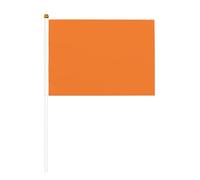 YzgWjBhd Piccole bandiere su bastone, bandiera portatile stampata arancione bruciato, divertente mini bandiera per decorazioni natalizie