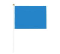 YzgWjBhd Piccole bandiere su bastone, tinta unita blu stampata palmare, mini bandiera divertente per decorazioni natalizie
