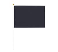 YzgWjBhd Piccole bandiere su bastone, tinta unita nera stampata palmare, mini bandiera divertente per decorazioni natalizie