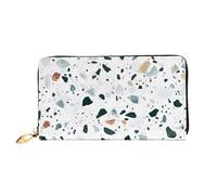 YzgWjBhd Terrazzo Marble Pastel Print Portafoglio in pelle, elegante portafoglio da donna con porta carte di credito organizer per denaro