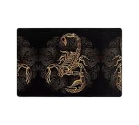 YzgWjBhd Zerbino con stampa di scorpione dorato, tappetino antiscivolo per interni ed esterni, divertente tappetino in memory foam, 91,4 x 61 cm