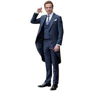 YZHEN Uomo Completo Tre Pezzi Set Smoking Smoking da Smoking con Risvolto