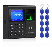 YZHYYDS Fingerprint Password Time Clock, Intelligent Biometric Fingerprint Time Attendance Machine with LCD Screen, Finger Scan and Password, Up to 1000 Users, for Employees Small Business
