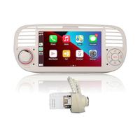 YZKONG Auto Radio per FIAT 500 2007-2015, con Wireless Carplay Android Auto Schermo Touchscreen, Subwoofer Bluetooth FM AM RDS Mirror Link per Android/IOS