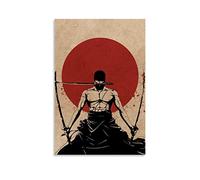 YZLI Anime One Piece Roronoa Zoro Poster su tela e Wall Art Print Modern Family Bedroom Decor Poster 60 x 90 cm