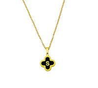 YZLPLP Collana Donna Ragazza Iniziale lettera con ciondolo di A B C D E F G H I J K L M N O P Q R S T U V W X Y Z Regalo per donna ragazza regalo per Natale, compleanno, San Valentino (S)