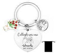 YZLPLP Portachiavi Collega Donne Regali per Amica Regalo Colleghi Idee Regalo Uomo Colleghe Amicizia Porta Chiavi Regalo per Colleghi Che Va Via Grazie Pensione Regali per Amica Maestra (5)