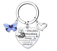 YZLPLP Portachiavi Collega Donne Regali per Amica Regalo Colleghi Idee Regalo Uomo Colleghe Amicizia Porta Chiavi Regalo per Colleghi Che Va Via Grazie Pensione Regali per Amica Maestra (7)