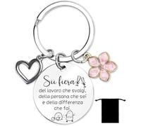 YZLPLP Portachiavi Collega Donne Regali per Amica Regalo Colleghi Idee Regalo Uomo Colleghe Amicizia Porta Chiavi Regalo per Colleghi Che Va Via Grazie Pensione Regali per Amica Maestra (1)