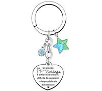 YZLPLP Portachiavi Collega Donne Regali per Amica Regalo Colleghi Idee Regalo Uomo Colleghe Amicizia Porta Chiavi Regalo per Colleghi Che Va Via Grazie Pensione Regali per Amica Maestra (4)