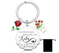 YZLPLP Regali di Natale per Tata Portachiavi amiche formidabili tatas eccezionali - Portachiavi per annuncio gravidanza Tata nascita bambino idea regalo annuncio bambino ragazza ragazzo, 5, L