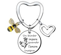 YZLPLP Regalo Portachiavi Insegnante Regalo Maestra Portachiavi Maestra Regalo per Insegnante Idea Regalo Maestra Regalo dell'insegnante Regalo di Laurea Regali Natale per Insegnanti (4)