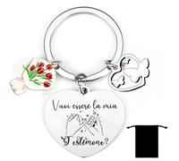 YZLPLP Regalo Testimone Portachiavi vuoi essere la mia testimone idee regalo per testimone di nozze -Portachiavi Testimone Nozze vuoi essere la mia damigella (1)