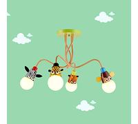 YZM Lampadario da Soffitto per Bambini, Plafoniera a Tema Animale, Perfetto per Cameretta/Stanza dei Giochi/Scuola/Asilo (4 Luci)