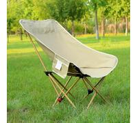 YZMJXNYY Sdraio da Spiaggia Pieghevole Portatile, Sedia Campeggio, Nessuna Installazione Richiesta, Regolazione a Tre Velocità, Adatta for Campeggio All'aperto, Spiaggia, Parco,escursionismo(Beige)