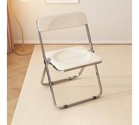 YZMJXNYY Sedie da Giardino in Plastica e Cristallo, Moderna Sedia Pieghevole in Acrilico Trasparente, Adatta for Camera da Letto, Soggiorno, Cortile, Colore: Nero (un Pezzo)(White)