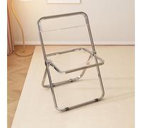YZMJXNYY Sedie da Giardino in Plastica e Cristallo, Moderna Sedia Pieghevole in Acrilico Trasparente, Adatta for Camera da Letto, Soggiorno, Cortile, Colore: Nero (un Pezzo)(Clear)