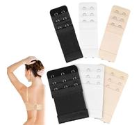 Yzmmxz 6 Pezzi Estensioni Reggiseno, Allunga Reggiseno 3 Ganci/2 Ganci, Prolunga Reggiseno, Reggiseno Extender 3 Ganci(Nero, Bianco, Colore Della Pelle)