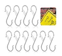 YzmrBdqc 10 ganci a S per appendere, ferro resistente con vernice antiruggine e fibbie di sicurezza antiscivolo per cucina, bagno, armadio organizzazione