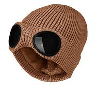 YzoTek Unisex Berretto in Maglia con Occhialoni - Berretto Caldo con Teschio Invernale, Cappello Elastico Sport All'aperto