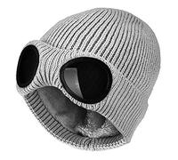 YzoTek Unisex Berretto in Maglia con Occhialoni - Berretto Caldo con Teschio Invernale, Cappello Elastico Sport All'aperto