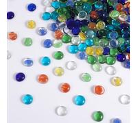 Yzpklhw 500 g/ca. 115 pezzi pepite di vetro colorate, per bambini, pietre decorative per vasi, pietre a mosaico per fai da te, pietre da gioco per mosaico