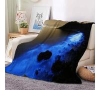 YZQGLHP Coperta Lacrime Blu Coperte Mare Coperta Letto Singolo Calore Morbida, Coperte Divano fluffy Flanella 180x200 cm per Tutte Le Stagioni