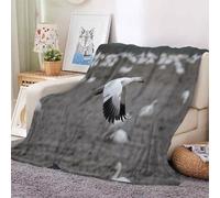 YZQGLHP Coperta Oca Delle Nevi Coperte Uccelli Coperta Letto Singolo Calore Morbida, Coperte Divano fluffy Flanella 180x200 cm per Tutte Le Stagioni